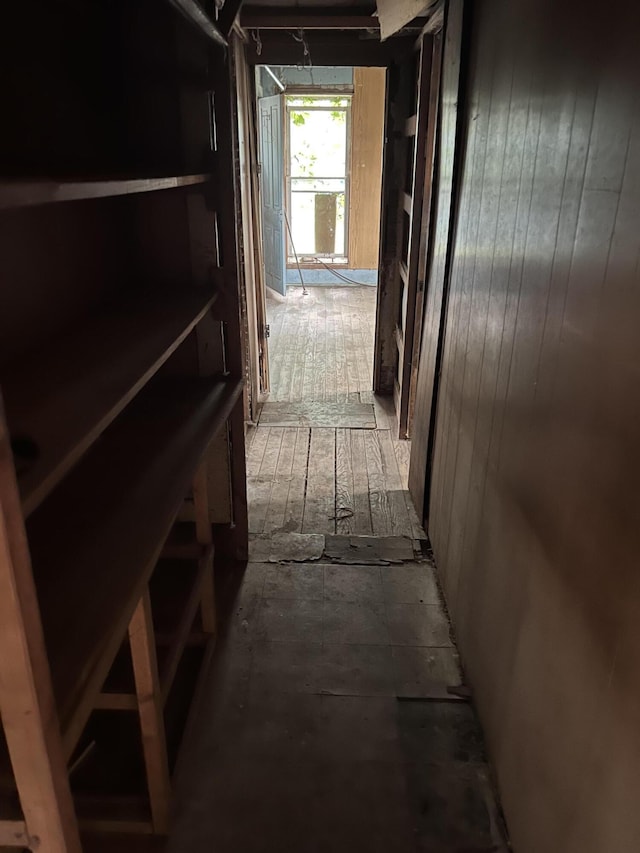 102 Allett St, Allegan, MI 49010 - corridor with wood walls
