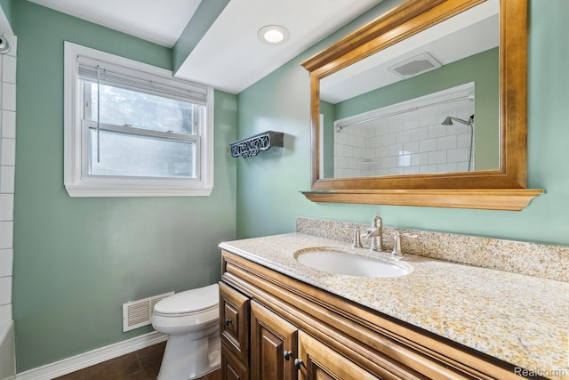 31740 Nelson Dr, Warren, MI 48088 - full bath with vanity, a shower, and tile patterned flooring