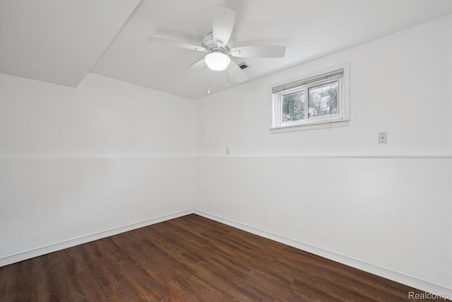 31740 Nelson Dr, Warren, MI 48088 - empty room featuring dark wood-type flooring and ceiling fan
