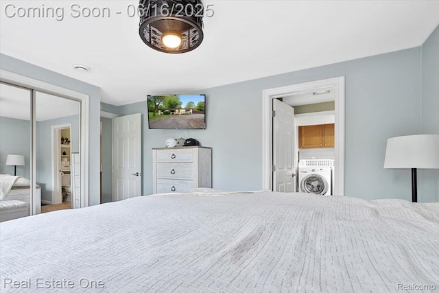 20558 Meridian Rd, Grosse Ile, MI 48138 - bedroom with washer / clothes dryer