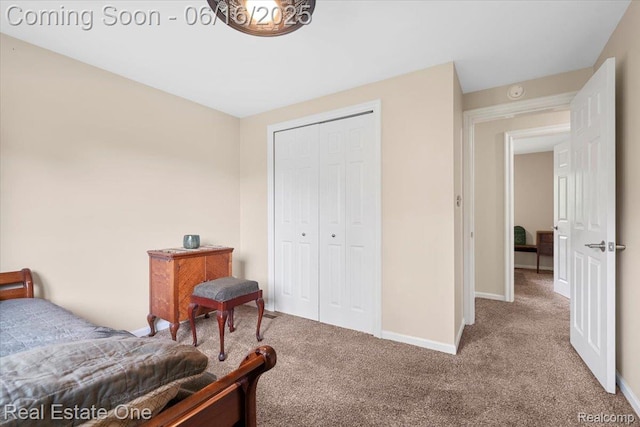 20558 Meridian Rd, Grosse Ile, MI 48138 - carpeted bedroom with baseboards and a closet