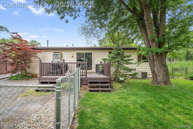 20558 Meridian Rd, Grosse Ile, MI 48138 - back of house featuring a wooden deck