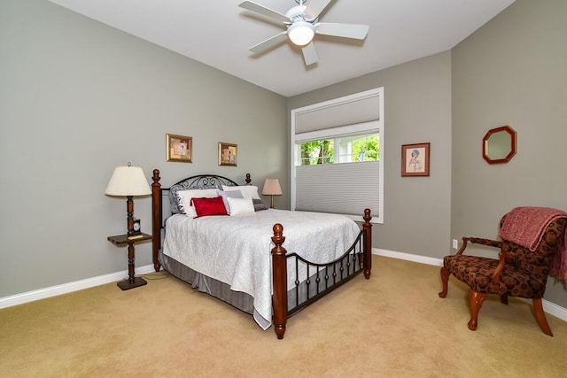 8734 Oakland Hills Cir Unit 6, Portage, MI 49024 - bedroom with light colored carpet and ceiling fan
