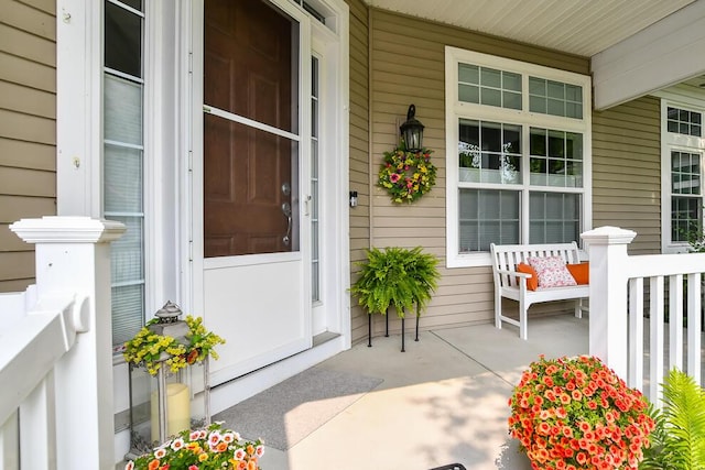 8734 Oakland Hills Cir Unit 6, Portage, MI 49024 - view of exterior entry with a porch