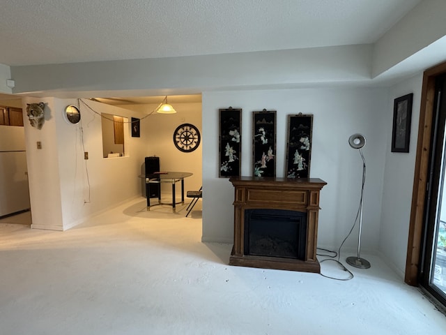 2919 Byron Center Ave SW Unit F, Wyoming, MI 49519 - living area with a fireplace and a desk