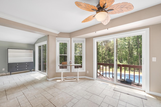 13421 Woodland Ct, Big Rapids, MI 49307 - unfurnished sunroom featuring french doors