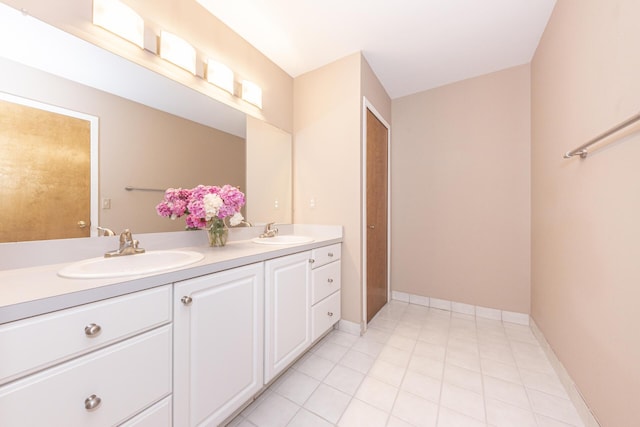 492 Colin Cir, Ann Arbor, MI 48103 - full bathroom featuring double vanity and tile patterned floors