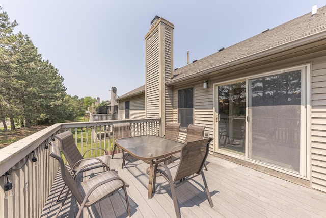 492 Colin Cir, Ann Arbor, MI 48103 - wooden terrace featuring outdoor dining space