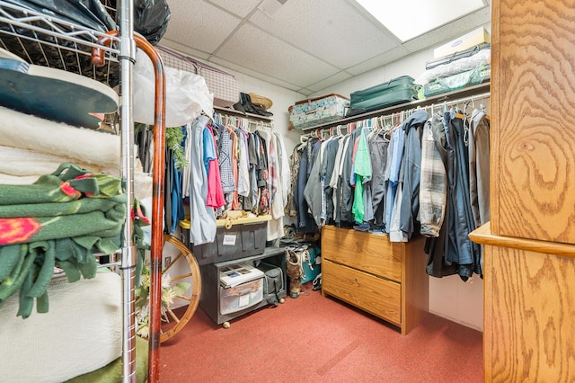 283 W 16th St, Baldwin, MI 49304 - walk in closet with carpet flooring and a drop ceiling