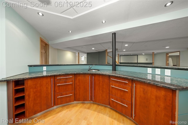 2505 Cedar Key Dr, Lake Orion, MI 48360 - bar with light wood finished floors and recessed lighting