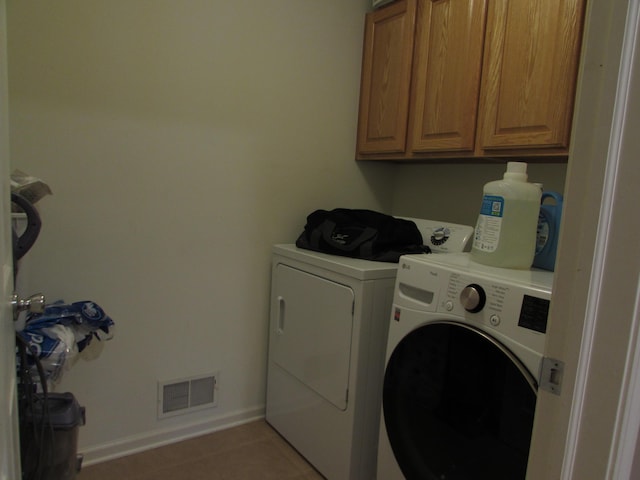 1995 Frances Way, Ypsilanti, MI 48198 - laundry room with cabinet space, separate washer and dryer, and light tile patterned floors