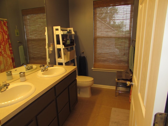 1995 Frances Way, Ypsilanti, MI 48198 - bathroom with tile patterned flooring and double vanity
