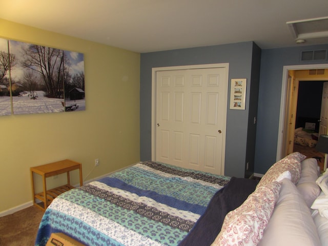 1995 Frances Way, Ypsilanti, MI 48198 - carpeted bedroom featuring attic access and baseboards