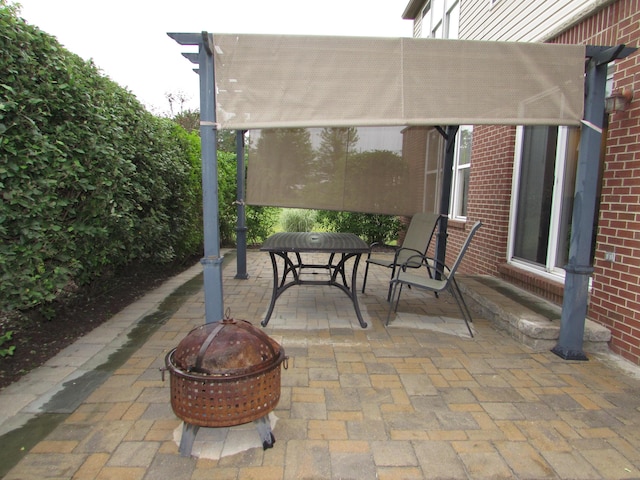 1995 Frances Way, Ypsilanti, MI 48198 - view of patio with a fire pit