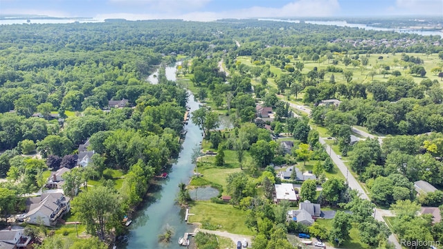 22085 Thorofare Rd, Grosse Ile, MI 48138 - view of property location with a large body of water and a forest