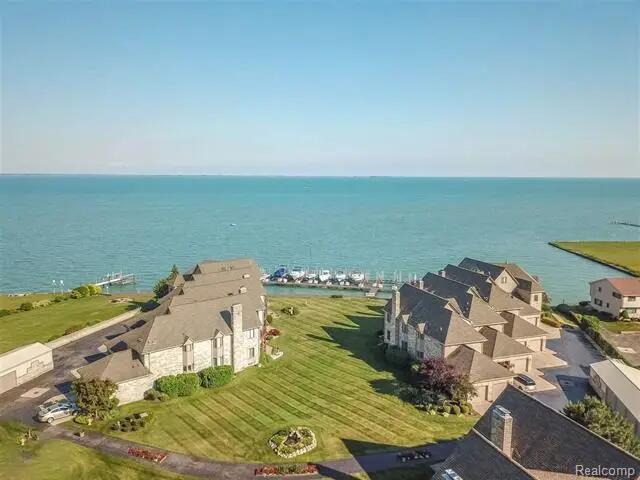 50703 Harbour View Dr N, New Baltimore, MI 48047 - drone / aerial view of a nearby body of water