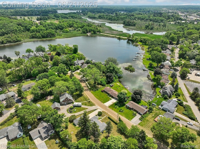 5766 Corunna Ave, Clarkston, MI 48346 - aerial overview of property's location with a nearby body of water