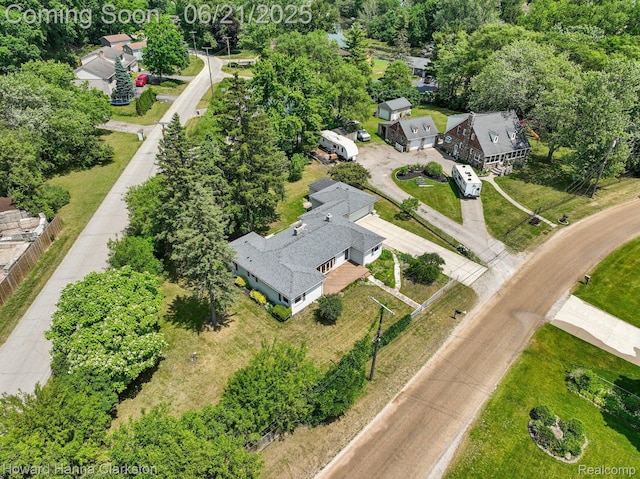 5766 Corunna Ave, Clarkston, MI 48346 - aerial view of property and surrounding area with nearby suburban area