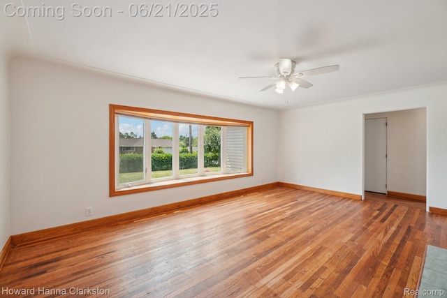 5766 Corunna Ave, Clarkston, MI 48346 - unfurnished room with ceiling fan and light wood-style flooring
