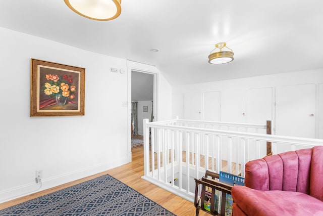 317 Cherry St, South Haven, MI 49090 - hall featuring light wood finished floors and lofted ceiling