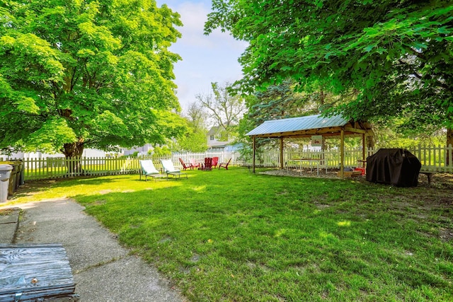 317 Cherry St, South Haven, MI 49090 - fenced backyard featuring a gazebo