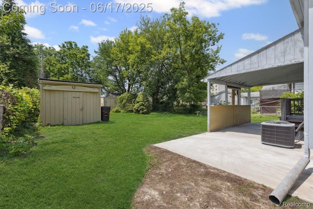 3920 Clark St, Canton, MI 48184 - view of yard with a shed and a patio