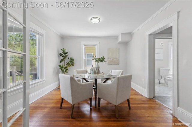 3920 Clark St, Canton, MI 48184 - dining room featuring wood finished floors and ornamental molding