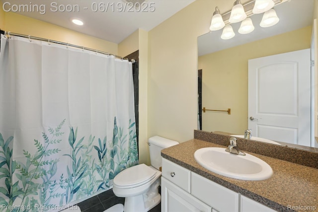 51159 Luke Ln, Novi, MI 48374 - full bathroom featuring vanity, tile patterned floors, and curtained shower
