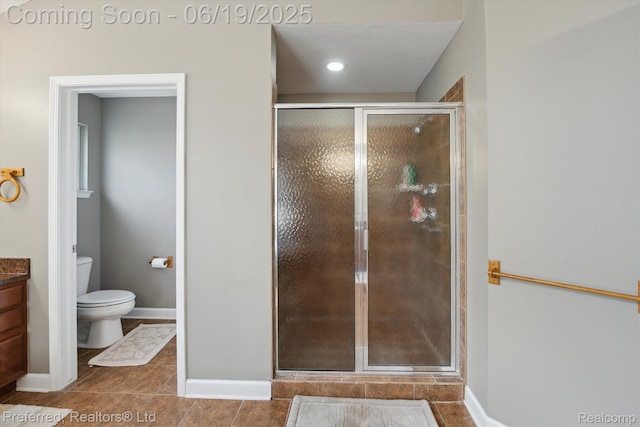 51159 Luke Ln, Novi, MI 48374 - full bathroom featuring a shower stall, vanity, and tile patterned floors