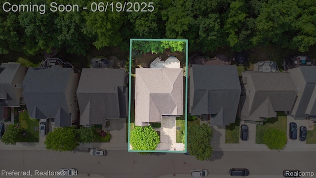 51159 Luke Ln, Novi, MI 48374 - aerial view of residential area with property boundaries highlighted