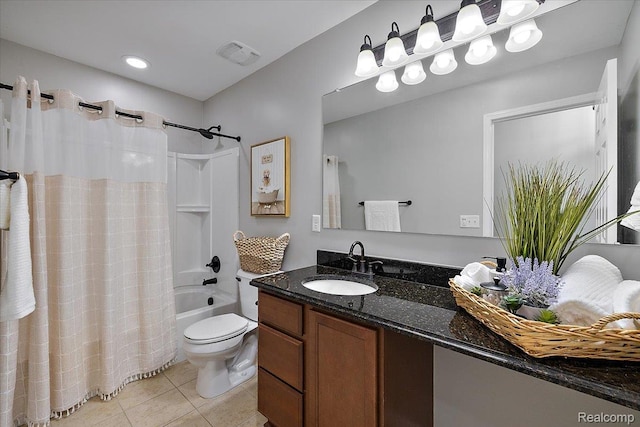 966 Wynstone Cir N, Oakland, MI 48363 - full bath with tile patterned floors, vanity, and shower / bath combo