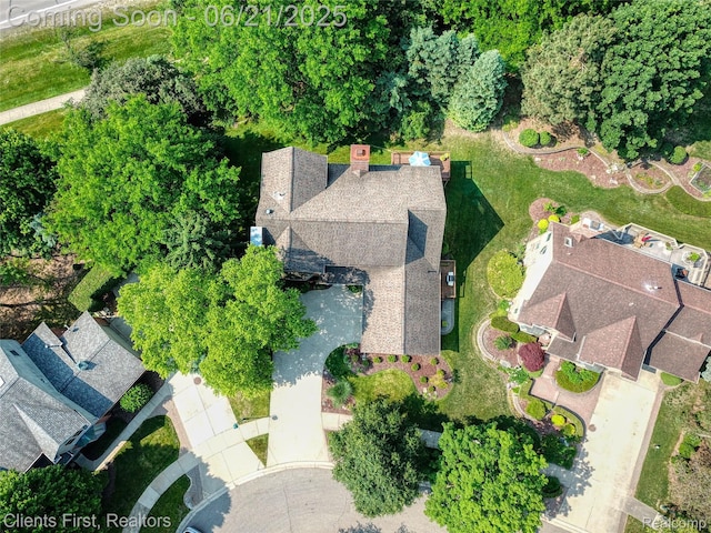 1070 Pointe Place Ct, Rochester, MI 48307 - bird's eye view