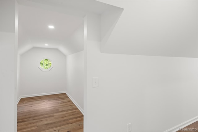 807 Barrington Rd, Grosse Pointe Park, MI 48230 - bonus room with vaulted ceiling, wood finished floors, and recessed lighting