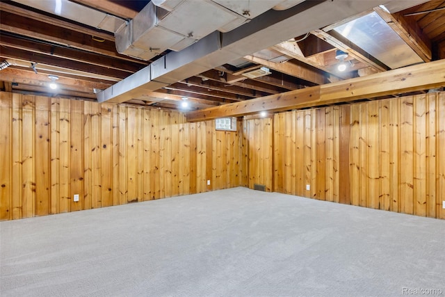 807 Barrington Rd, Grosse Pointe Park, MI 48230 - finished basement featuring carpet flooring and wooden walls