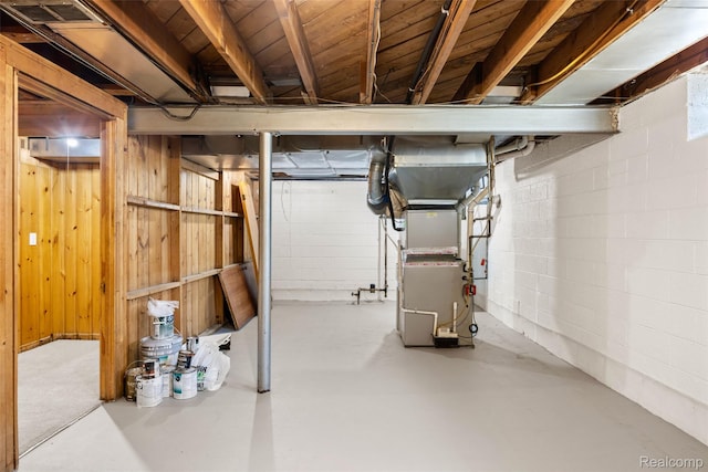 807 Barrington Rd, Grosse Pointe Park, MI 48230 - unfinished basement featuring heating unit