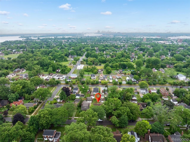 807 Barrington Rd, Grosse Pointe Park, MI 48230 - aerial perspective of suburban area with a tree filled landscape