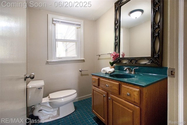 1861 Ladd Rd, Wolverine Lake, MI 48390 - bathroom with vanity and tile patterned floors