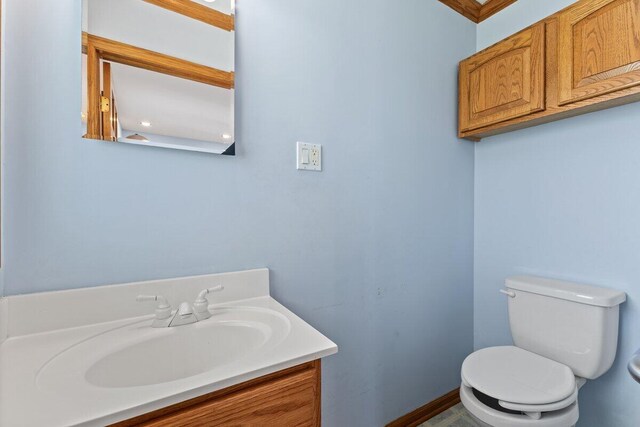 1228 Orchid St, Waterford, MI 48328 - half bath with vanity and toilet