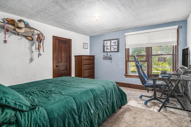 3833 S Baldwin Ave, Fremont, MI 49412 - carpeted bedroom with a desk and a textured ceiling