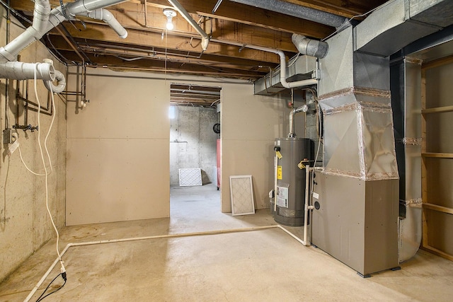 1602 Mccann Rd, Hastings, MI 49058 - unfinished basement featuring water heater and heating unit
