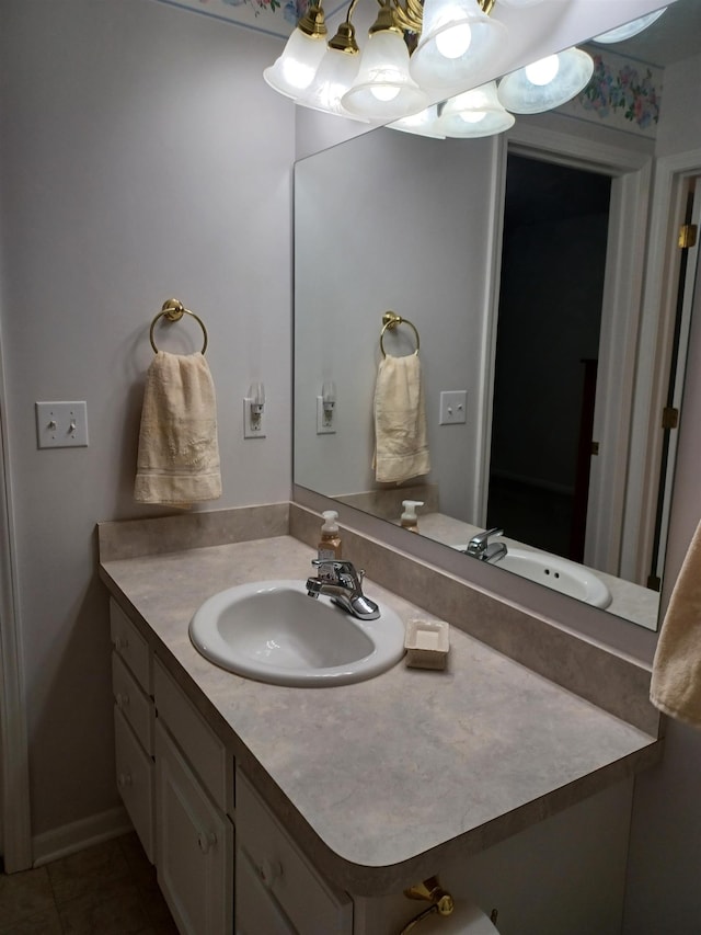 3144 Amsterdam Dr, Clio, MI 48420 - bathroom featuring vanity and tile patterned floors