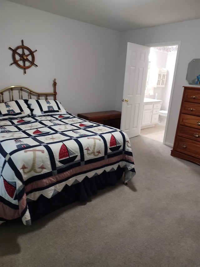 3144 Amsterdam Dr, Clio, MI 48420 - bedroom with light colored carpet and ensuite bath