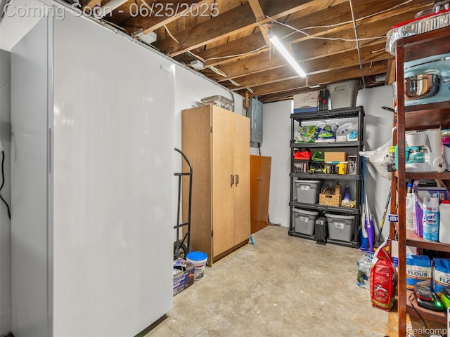 34286 Glover St, Wayne, MI 48184 - unfinished below grade area with electric panel