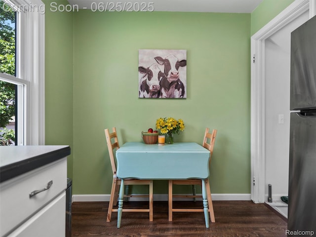 34286 Glover St, Wayne, MI 48184 - dining space with dark wood finished floors and baseboards