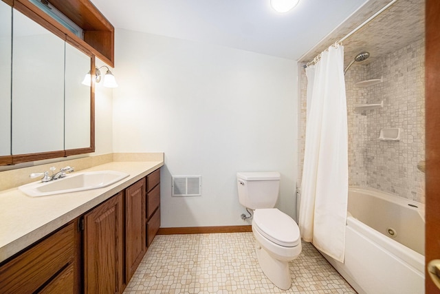 7385 Macomber Ct, Ann Arbor, MI 48103 - bathroom with vanity and shower / tub combo with curtain