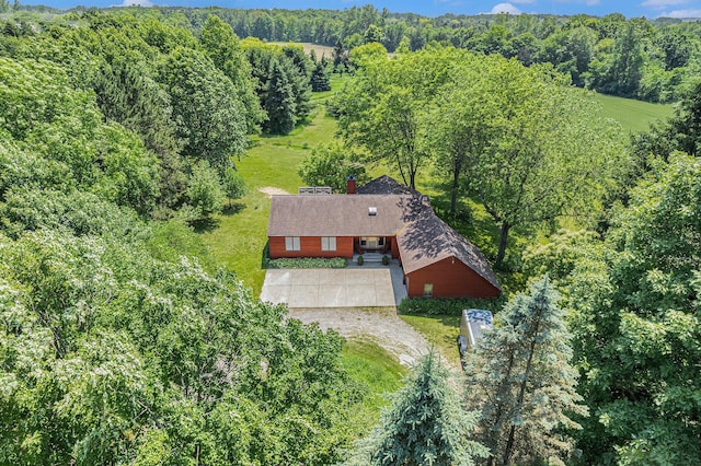 7385 Macomber Ct, Ann Arbor, MI 48103 - aerial view of property and surrounding area with a forest
