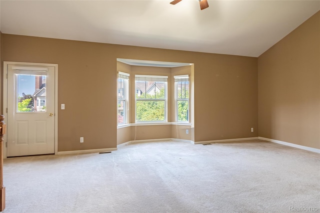 25556 Portico Ln, Novi, MI 48375 - carpeted empty room featuring baseboards and a ceiling fan