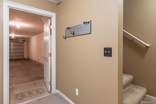25556 Portico Ln, Novi, MI 48375 - stairs featuring baseboards
