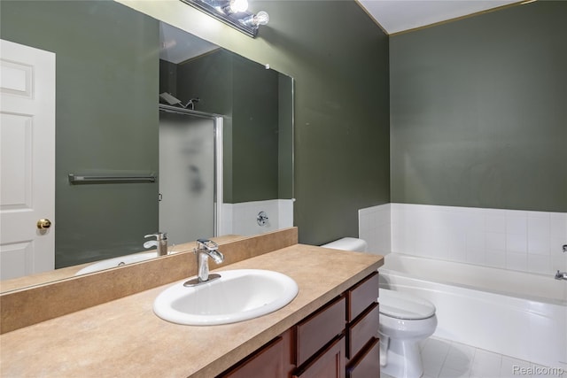 25556 Portico Ln, Novi, MI 48375 - full bath with vanity, a bath, and a shower with door