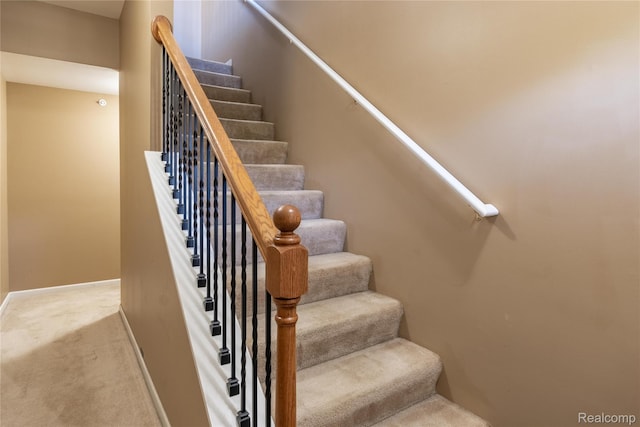 25556 Portico Ln, Novi, MI 48375 - staircase with carpet and baseboards